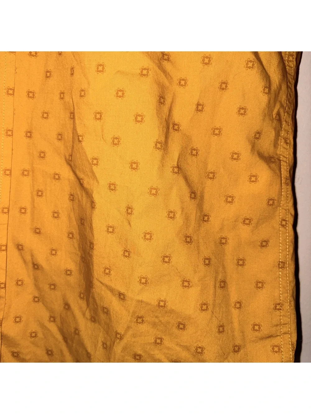 Banana Republic Slim Fit Button-Down Shirt - Mustard Yellow Print - Size XS